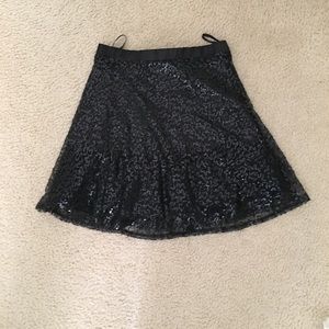 Delia's Black Sequin Skirt